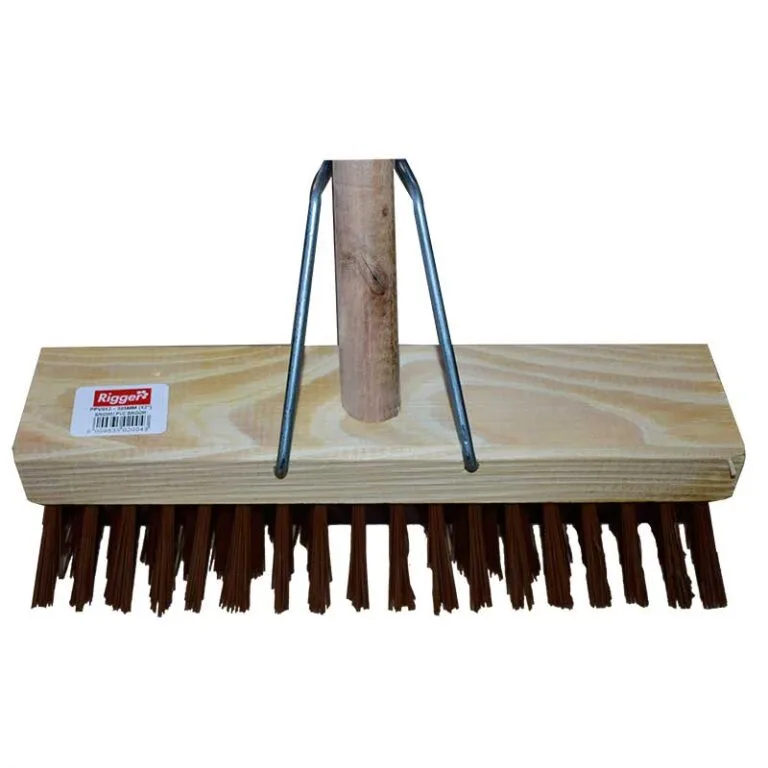 RIGGER Gutter Broom 300mm PVC Bracket Wooden Handle - Premium Brooms from Rigger - Just R 88! Shop now at Securadeal