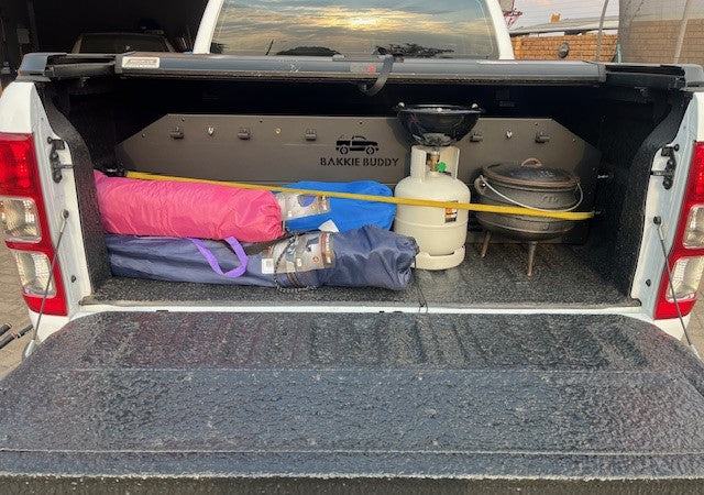 BBPIC6_e4d90ad9-c9a9-4871-9828-32f7f62bc058-1 - Securadeal BAKKIE BUDDY Premium Loading Bay Separator & Organizer Black Powder Coated 1500mm - Premium Vehicle Storage from BAKKIE BUDDY - Just R 2695! Shop now at Securadeal