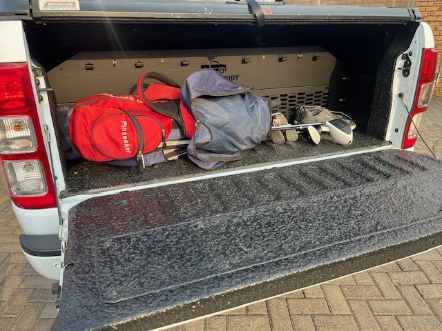 BBPIC7_b79c562b-e1d3-4a0d-a80f-a56eabe6f5e8-1 - Securadeal BAKKIE BUDDY Premium Loading Bay Separator & Organizer Black Powder Coated 1420mm - Premium Vehicle Storage from BAKKIE BUDDY - Just R 2695! Shop now at Securadeal