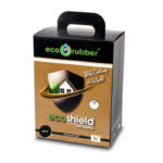 Bla | Securadeal Box of Eco Shield Roof Coating by Eco Rubber Black Top with a Handle and Brown Labeling Showing the Shield Logo and Product Name