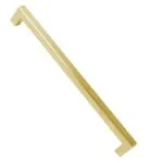 Roco Cupboard Handle Bar Hollow Square Brushed Brass 160mm   Premium Handles from Roco