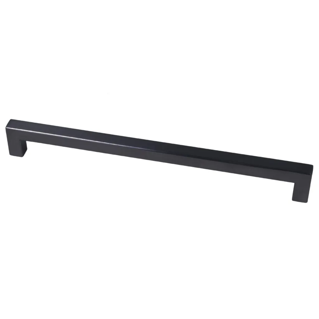 Roco Cupboard Handle Bar Hollow Square Matt Black 160mm   Premium Handles from Roco