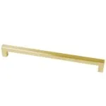 Roco Cupboard Handle Bar Hollow Square Brushed Brass 288mm   Premium Handles from Roco