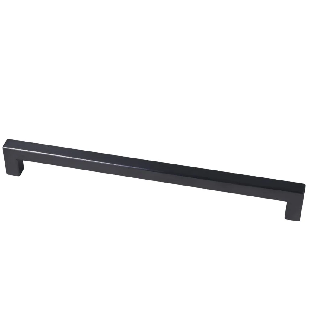 Roco Cupboard Handle Bar Hollow Square Matt Black 288mm   Premium Handles from Roco