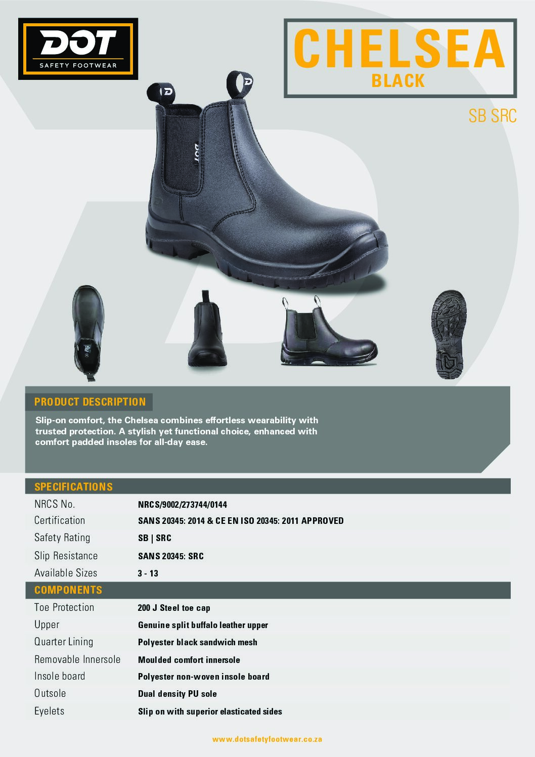 DOT-Chelsea-Black-Spec-Sheet | Securadeal