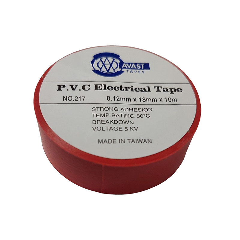 AVAST PVC Insulation Tape Red 10m - Premium Tape from AVAST - Just R 9.84! Shop now at Securadeal