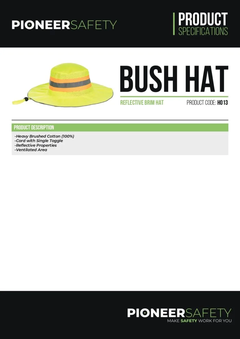 PIONEER SAFETY Bush Hat High Visibility With Reflective Tape Lime - Premium clothing from Pioneer Safety - Just R 111! Shop now at Securadeal