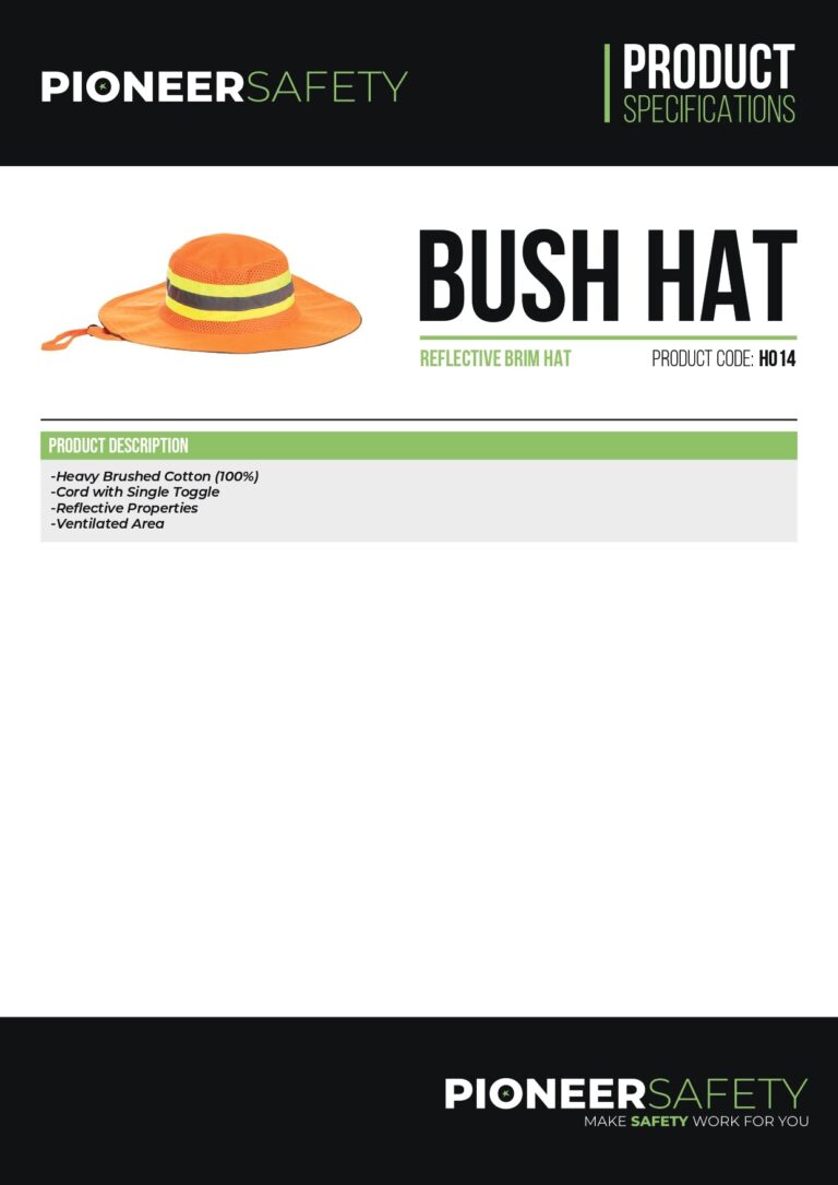PIONEER SAFETY Bush Hat High Visibilty With Reflective Tape Orange - Premium clothing from Pioneer Safety - Just R 110.39! Shop now at Securadeal