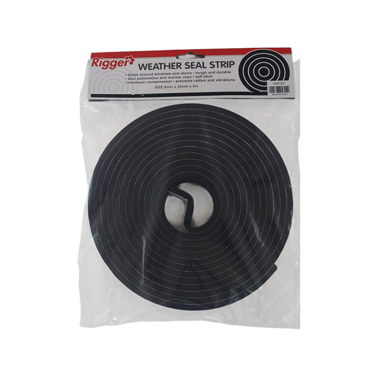 RIGGER Weather Seal Tape 6mm x 25mm x 5 MT Black Foam - Premium Tape from Iron Man - Just R 46! Shop now at Securadeal
