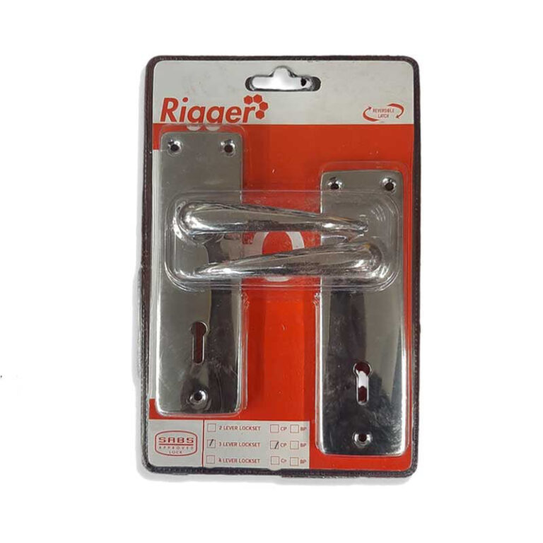 RIGGER Lockset Mortice 3 Lever Chrome Plated SABS In Blister - Premium Lockset from Rigger - Just R 167! Shop now at Securadeal