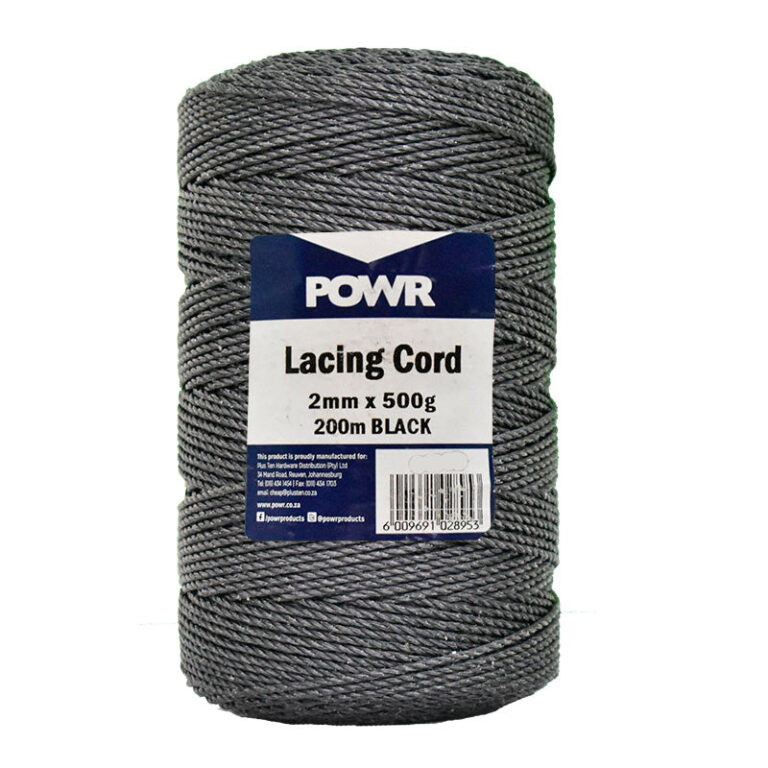 POWR Lacing Cord Black 2mm x 500g - Premium Hardware from POWR - Just R 112! Shop now at Securadeal