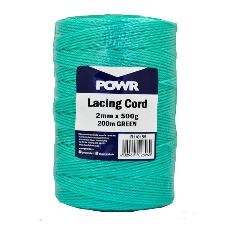 POWR Lacing Cord Green 2mm x 500g - Premium Hardware from POWR - Just R 112! Shop now at Securadeal