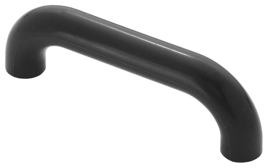 R1696PLBLK | Securadeal Roco Cupboard D Handle Thick Plastic Black 16mm X 96mm Premium Hardware from Roco Just R 16 Shop Now at Securadeal