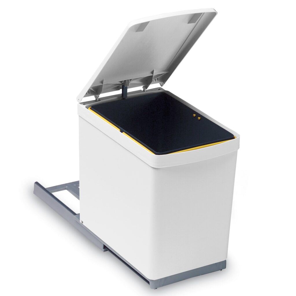 ROCO Pullout Bin On Runners White 15 Litre - Premium Hardware from ROCO - Just R 999! Shop now at Securadeal