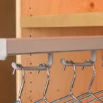 Roco 4 Support Wardrobe Hanger Rack with Aluminium Finish 530mm X 100mm X 100mm   Premium Hanging Racks from Roco