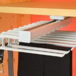 RA407A_a07e84ea-1982-4e46-b954-7ff4861b6e83 | Securadeal Roco Trouser Rack with Center Fix Aluminium Finish Premium Hanging Racks from Roco