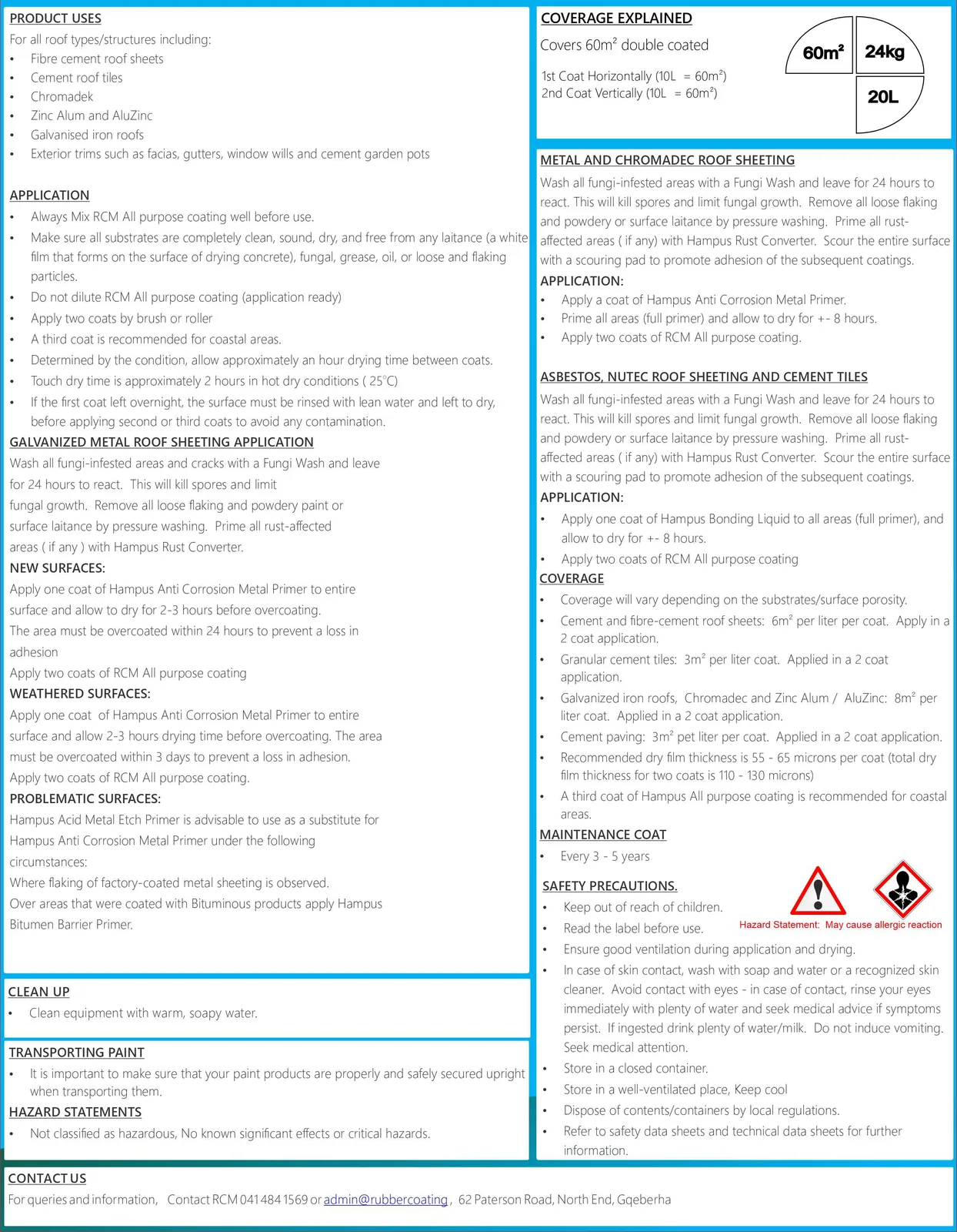 Rcm All Purpose Coating   Premium Waterproofing  Coatings from Rubber Coating Manufacturing