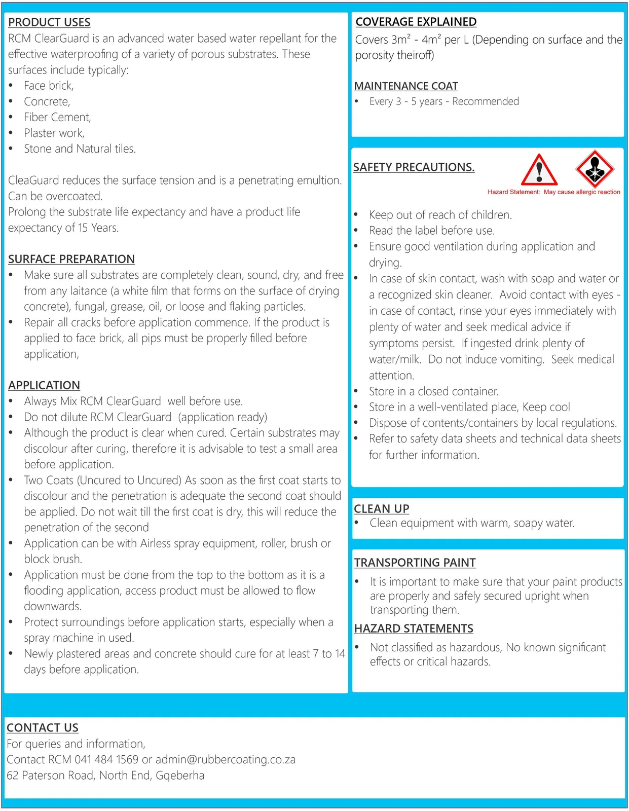Rcm Clear Guard Water Repellent Waterproofing Solution   Premium Waterproofing  Coatings from Rubber Coating Manufacturing