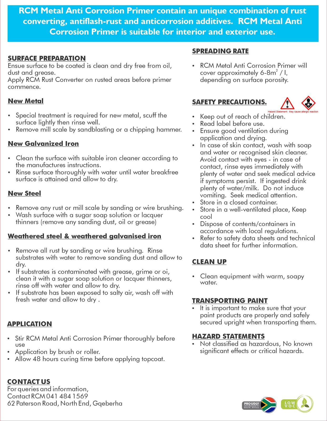 Rcm Metal Anti Corrosion Primer   Premium Waterproofing  Coatings from Rubber Coating Manufacturing