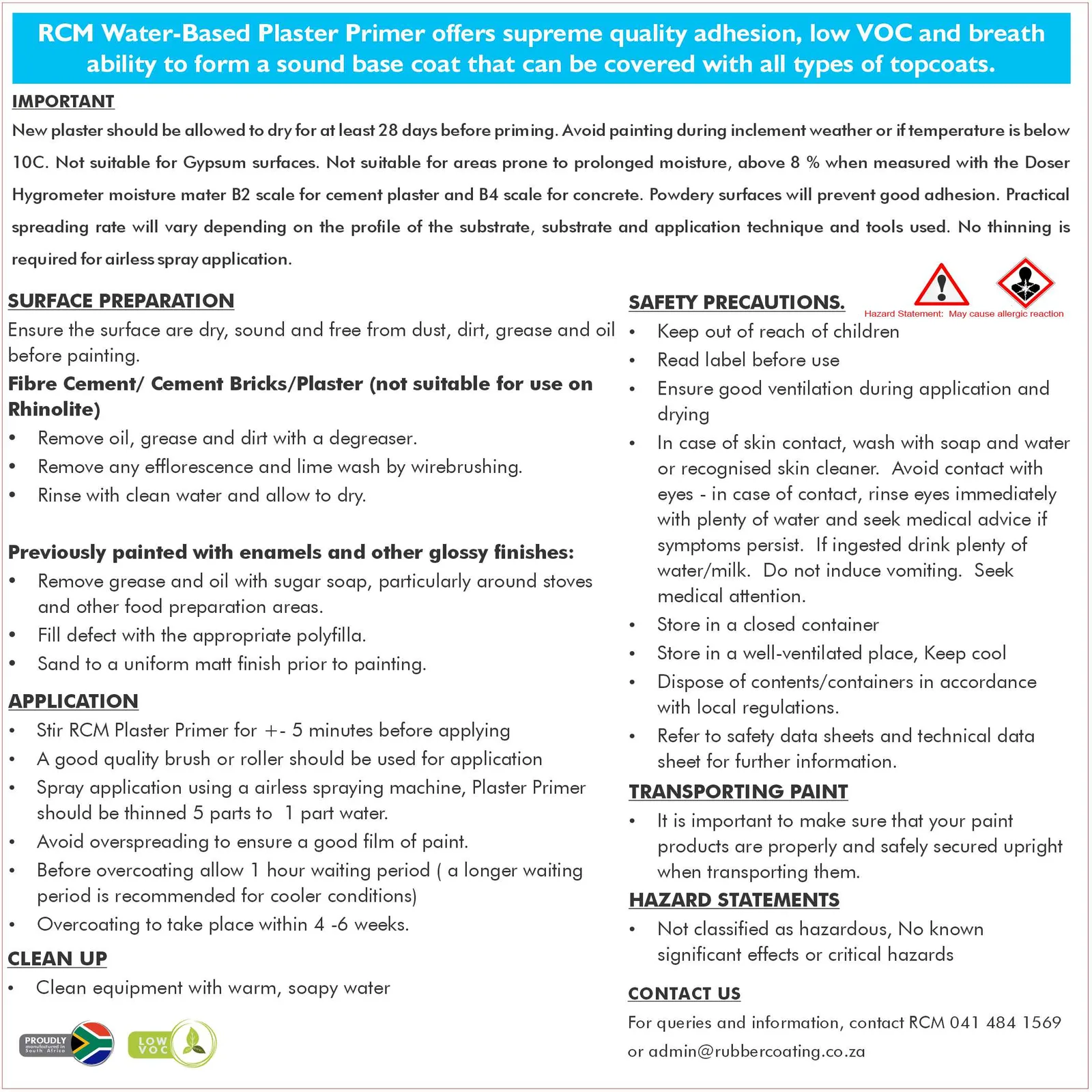 Rcm Water Based Plaster Primer   Premium Waterproofing  Coatings from Rubber Coating Manufacturing
