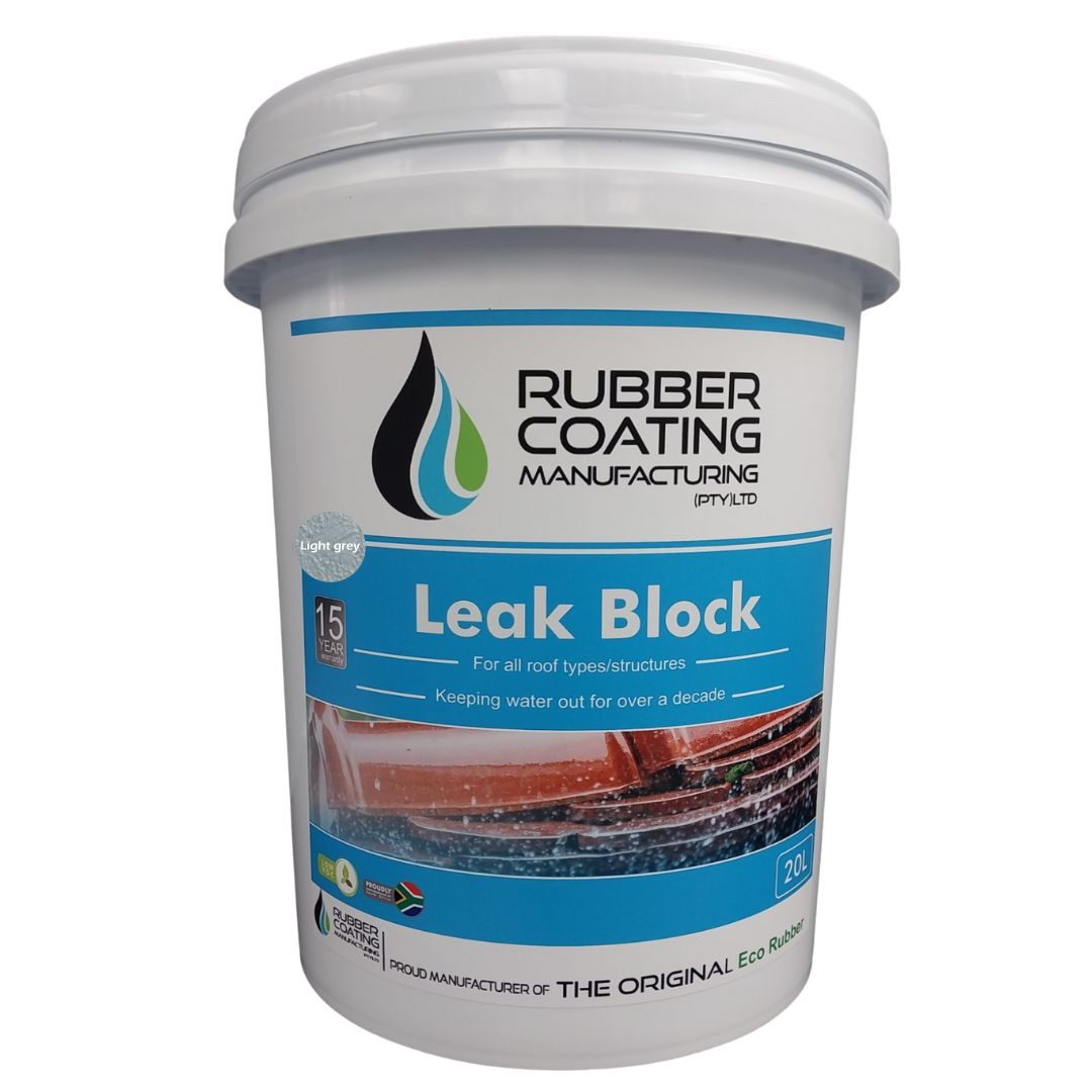 RCM_Leak_Block_20L_Light_Grey | Securadeal RCM Leak Block Waterproofing Coating - Premium Hardware from Rubber Coating Manufacturing - Just R 495! Shop now at Securadeal