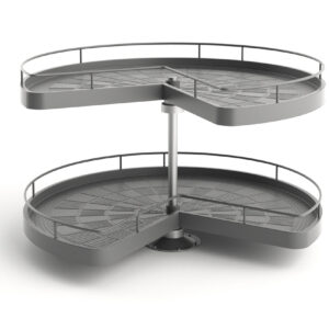 ROCO 3/4 Carousel 2 Shelf Dark Grey - Premium Hardware from ROCO - Just R 3223! Shop now at Securadeal