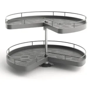 ROCO 3/4 Carousel 2 Shelf Dark Grey - Premium Hardware from ROCO - Just R 3223! Shop now at Securadeal