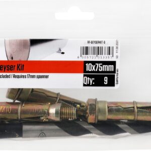 RF-GEYSERKIT-9-1 | Securadeal Ruwag Geyser Installation Kit 10mm X 75mm Premium Hardware from Ruwag Just R 104 Shop Now at Securadeal