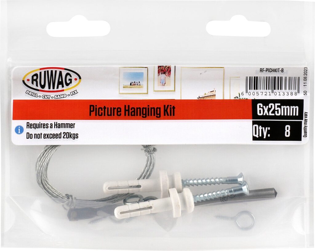 RUWAG Picture Hanging Installation Kit - Premium Hardware from Ruwag - Just R 64! Shop now at Securadeal