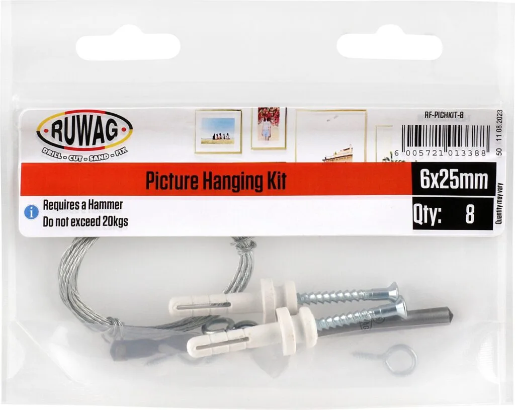 RF-PICHKIT-8 | Securadeal Ruwag Picture Hanging Installation Kit Premium Hardware from Ruwag Just R 64 Shop Now at Securadeal