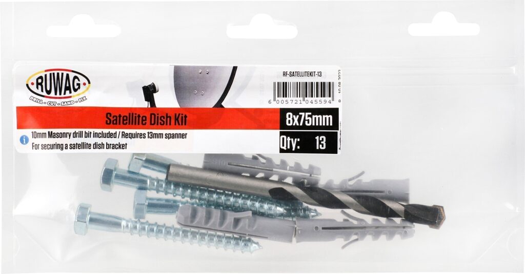 RUWAG Satellite Dish Installation Kit - Premium Hardware from Ruwag - Just R 50! Shop now at Securadeal