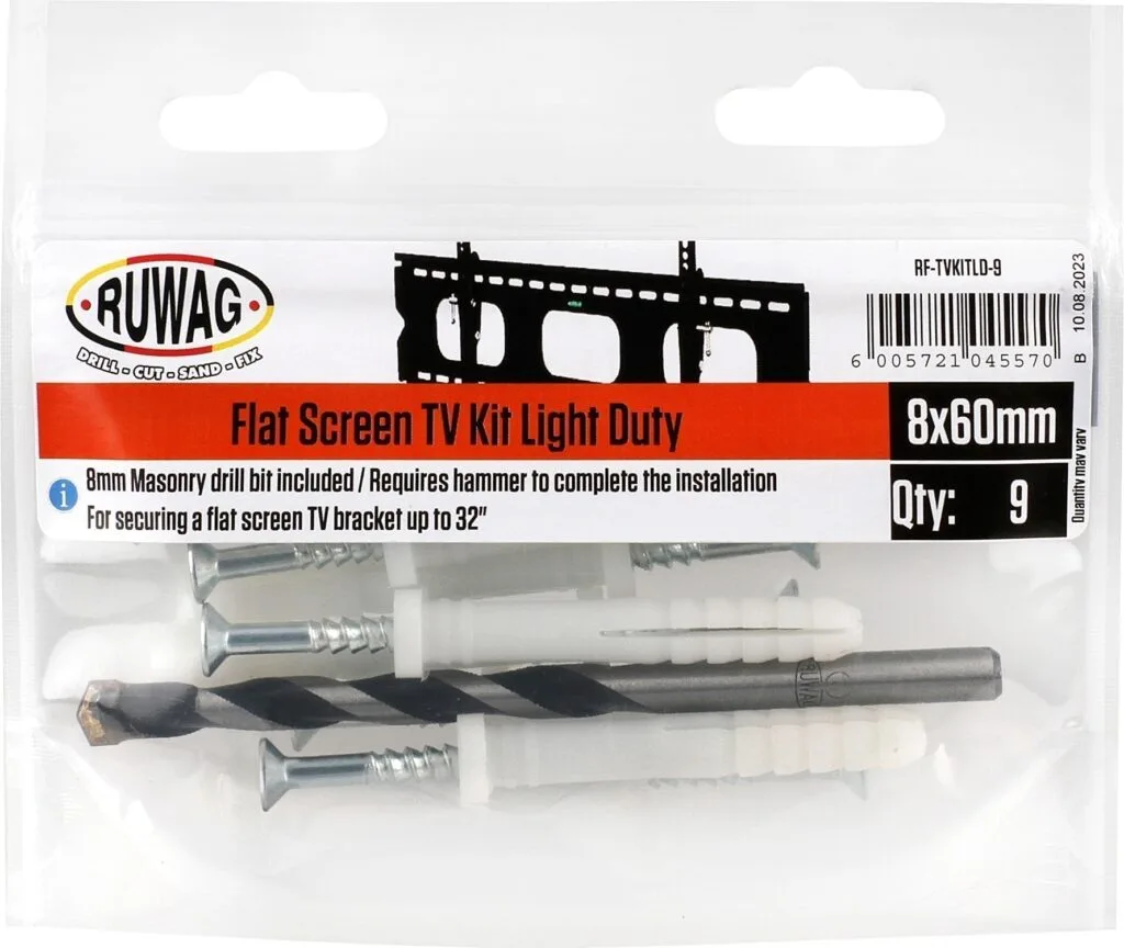 RF-TVKITLD-9 | Securadeal Ruwag Flat Screen Tv Installation Kit Light Duty Premium Hardware from Ruwag Just R 47 Shop Now at Securadeal