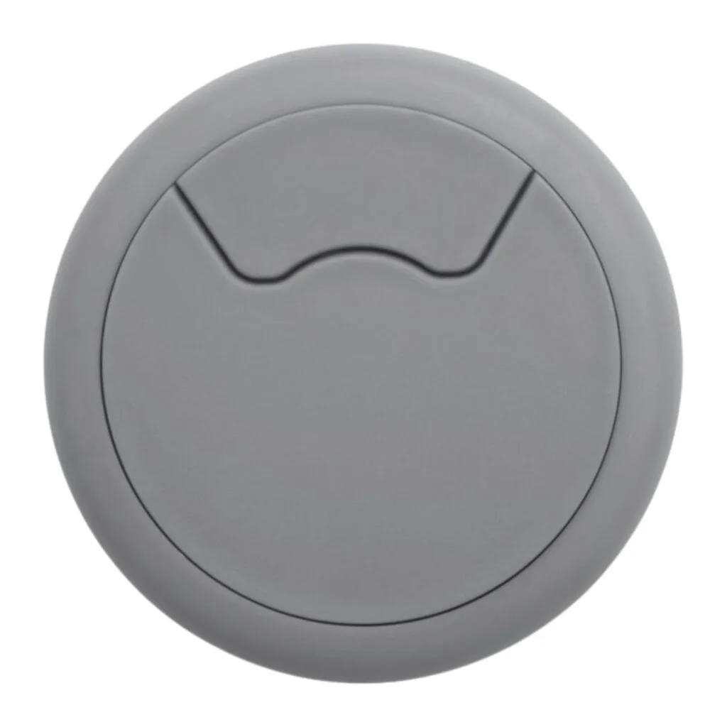 RM27GRE | Securadeal Roco Round Cable Management Deskcounter Port Grey 64mm Premium Handles from Roco
