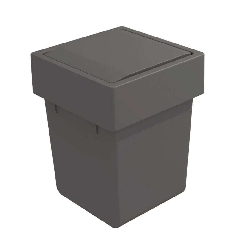 RONDABIN5LTORIO | Securadeal Roco Onda Door Mounted Bin Orion Grey 5 Litre Premium Bins Buckets from Roco