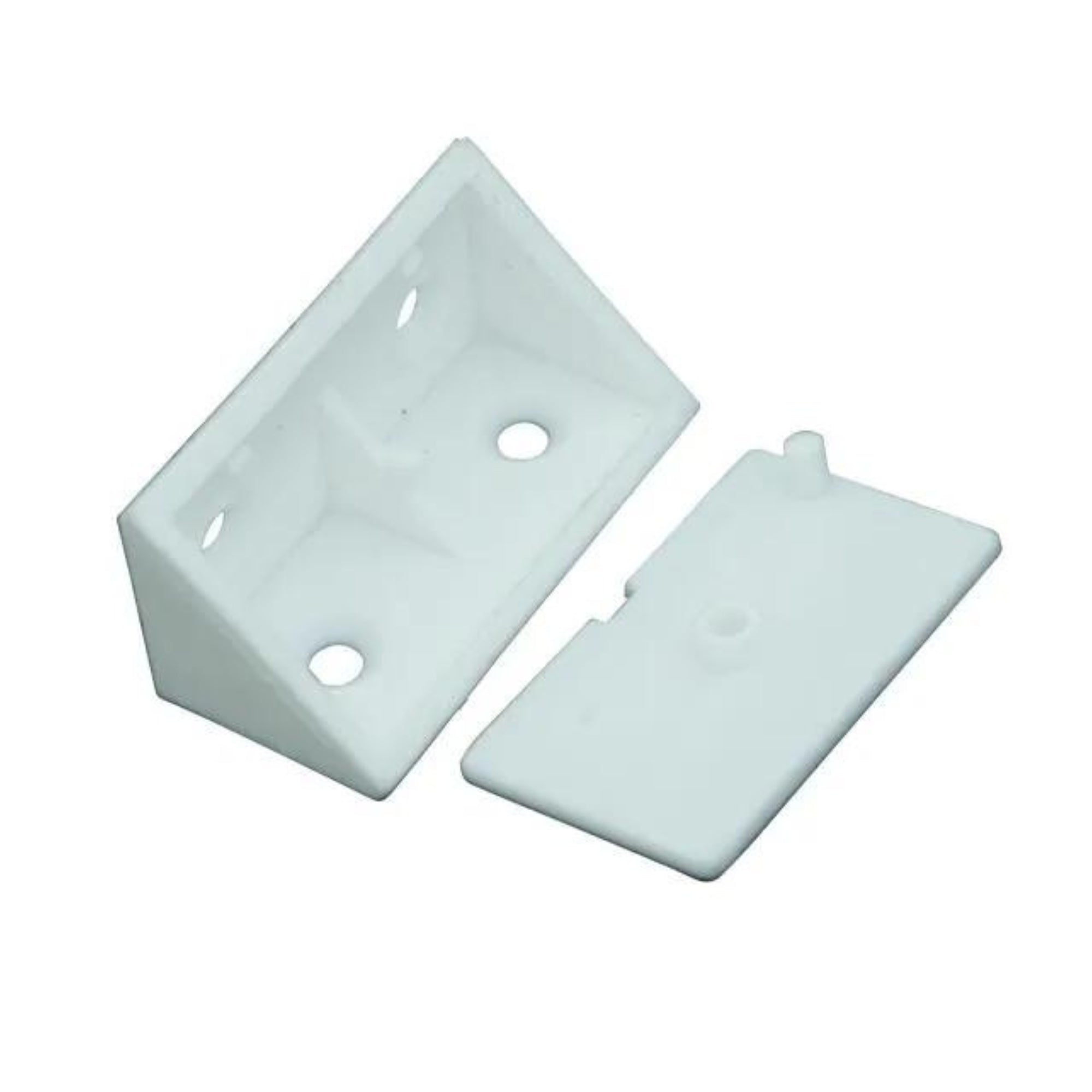 RPREM1910 | Securadeal ROCO Prepack Double Bracket With Lids White ( 10 Per Pack ) - Premium Hardware from ROCO - Just R 10! Shop now at Securadeal