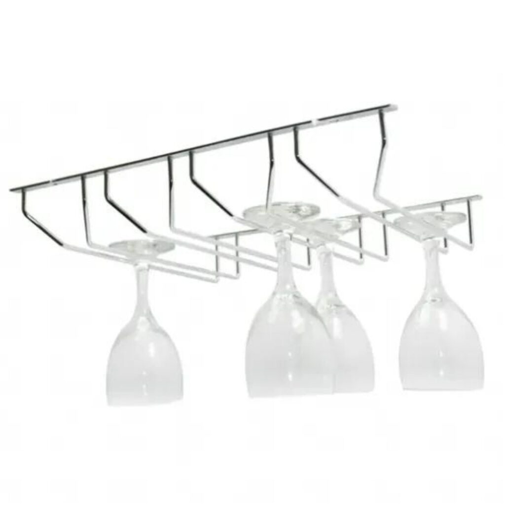 ROCO Wine Glass Holder 4 Row Chrome 345mm For 12 Glasses - Premium Hardware from ROCO - Just R 209! Shop now at Securadeal