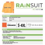 Rubberized High visual Reflective Tape Orange Rain Suit 2 Piece Medium   Premium Rain Coat from Pioneer Safety   Just R 184 Shop Now at Securadeal