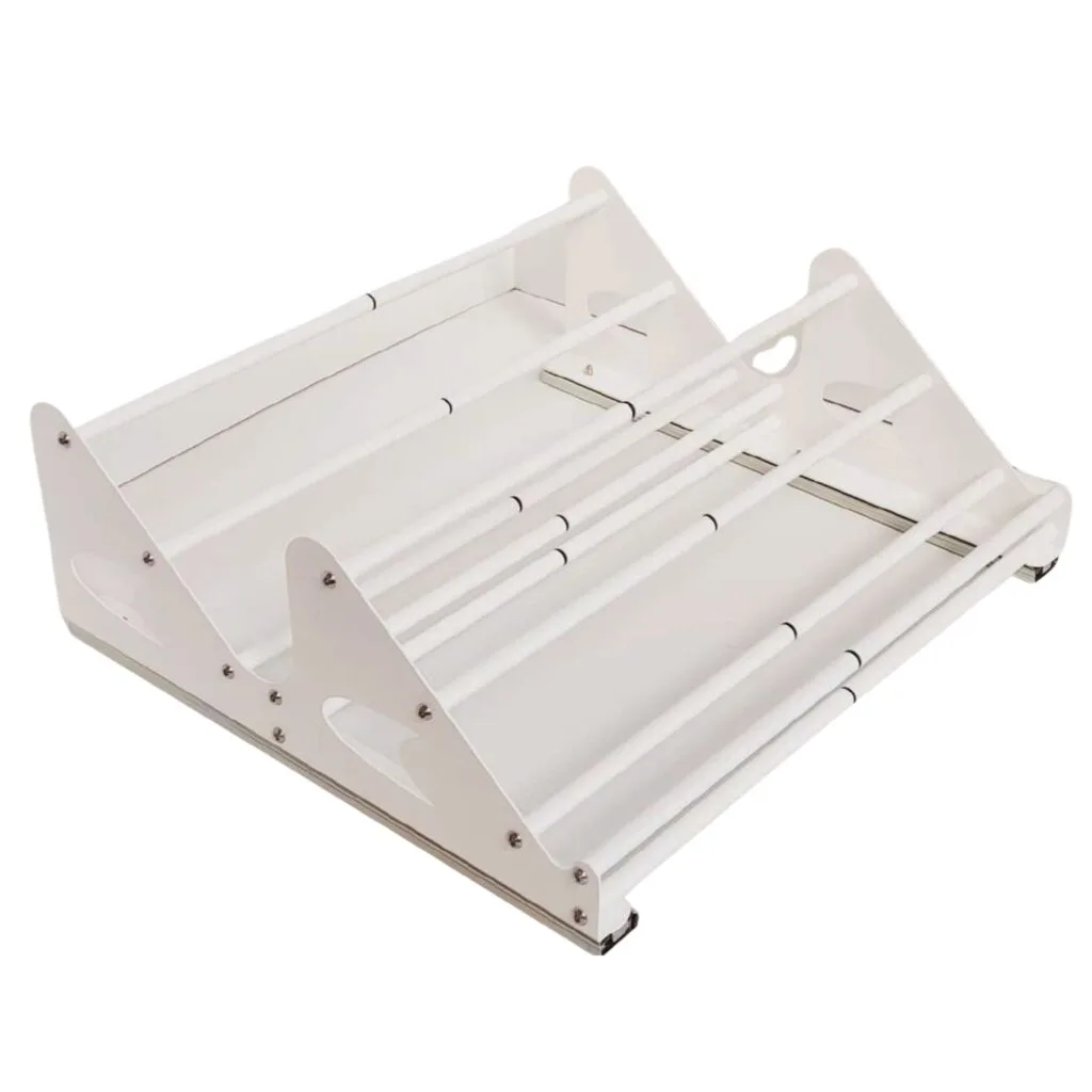 RSHOELARGEWHT | Securadeal Roco Adjustable Shoe Rack White 704mm X 405mm X 107mm Premium Cupboard Handles from Roco