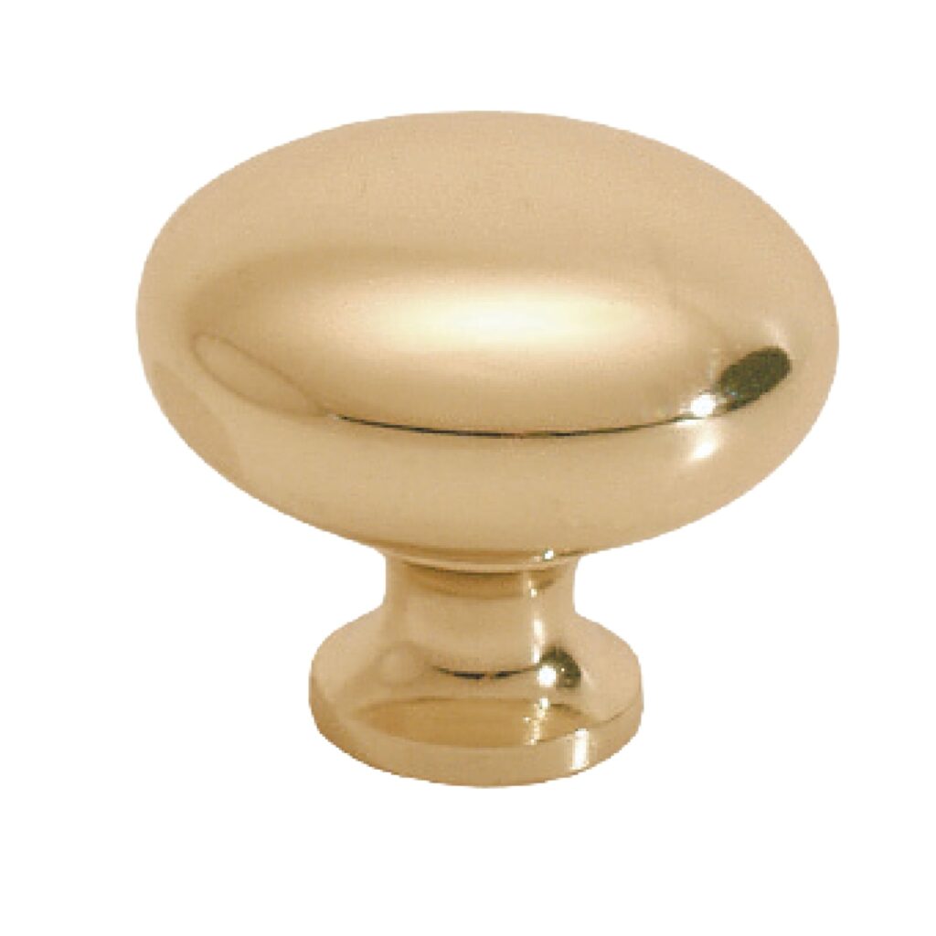 Roco Small Base Drawer Knob Brass Plated 32mm   Premium Drawer Knobs from Roco