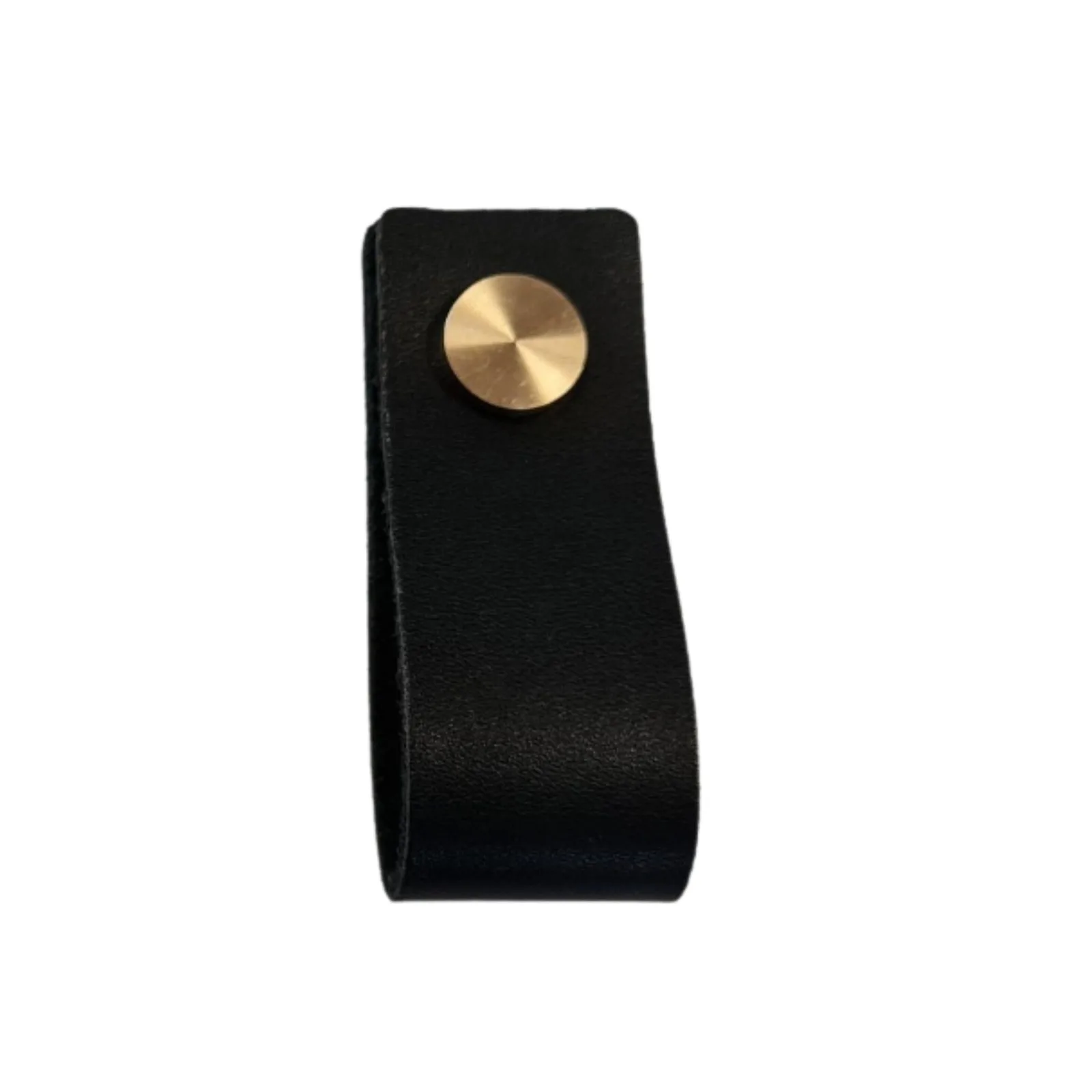 Roco Leather Cupboard Handle Black  Brass 128mm   Premium Hardware from Roco   Just R 70 Shop Now at Securadeal