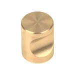 Roco Cylindrical Drawer Knob Brushed Brass 20mm   Premium Drawer Knobs from Roco