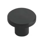 Roco Flat Button Drawer Knob Matt Black 30mm   Premium Drawer Knobs from Roco