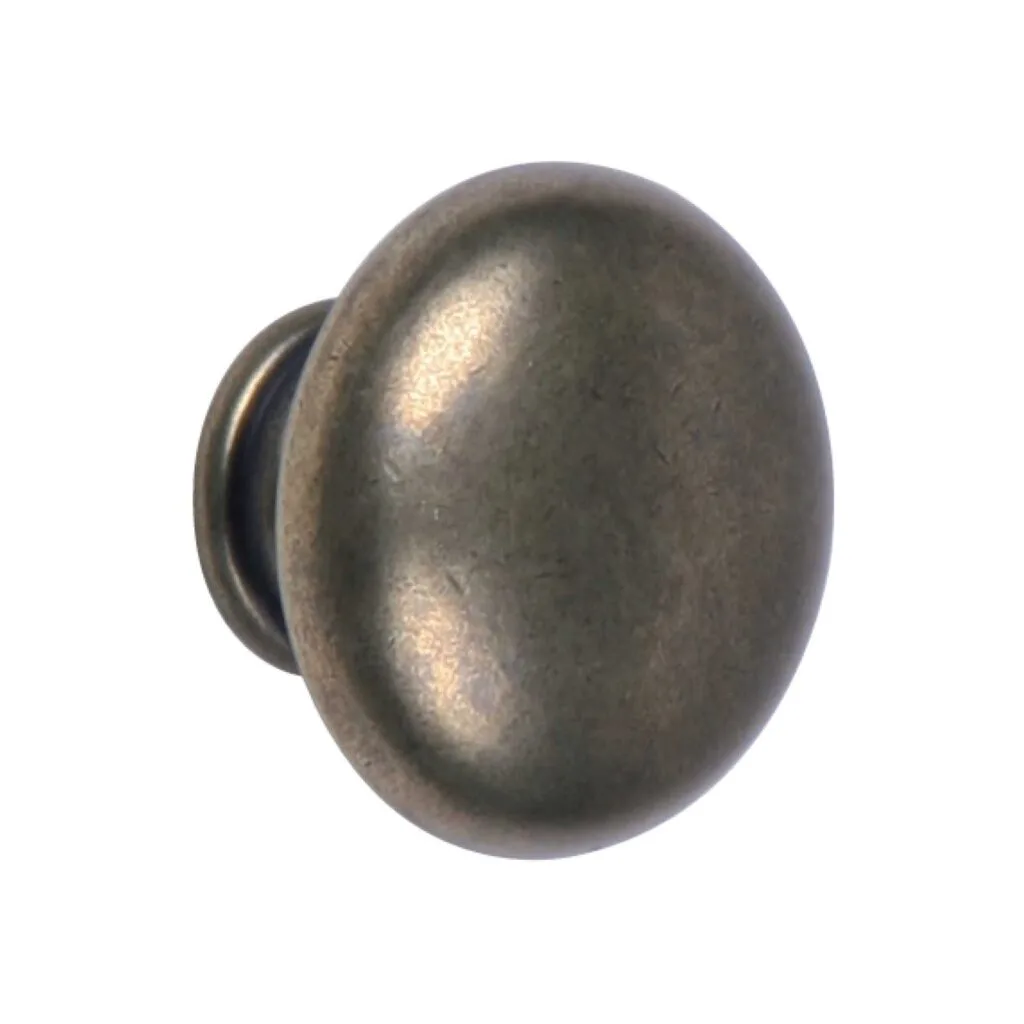Roco Lite Mushroom Drawer Knob Antique Brass 30mm   Premium Hardware from Roco   Just R 22 Shop Now at Securadeal