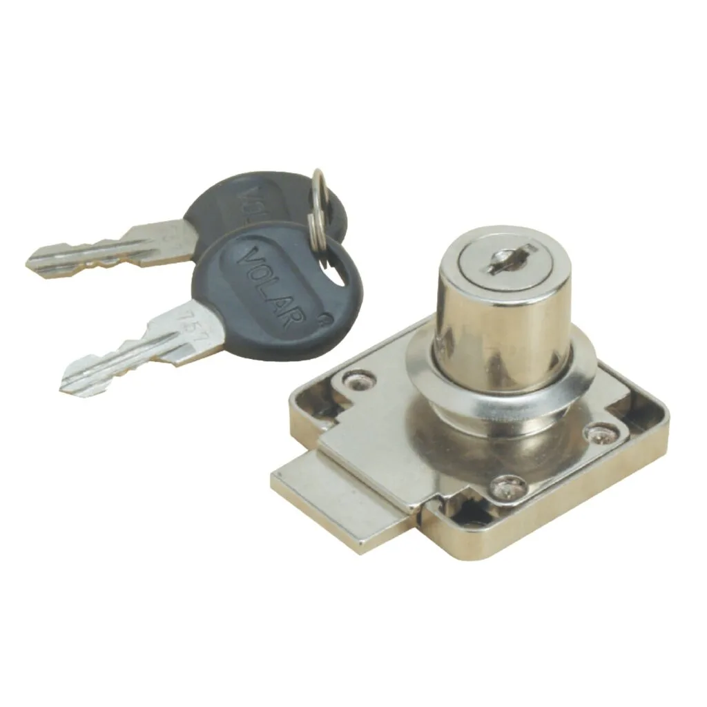 Roco Drawer Lock Nickel Plated 19mm X 22mm   Premium Hardware from Roco   Just R 28 Shop Now at Securadeal