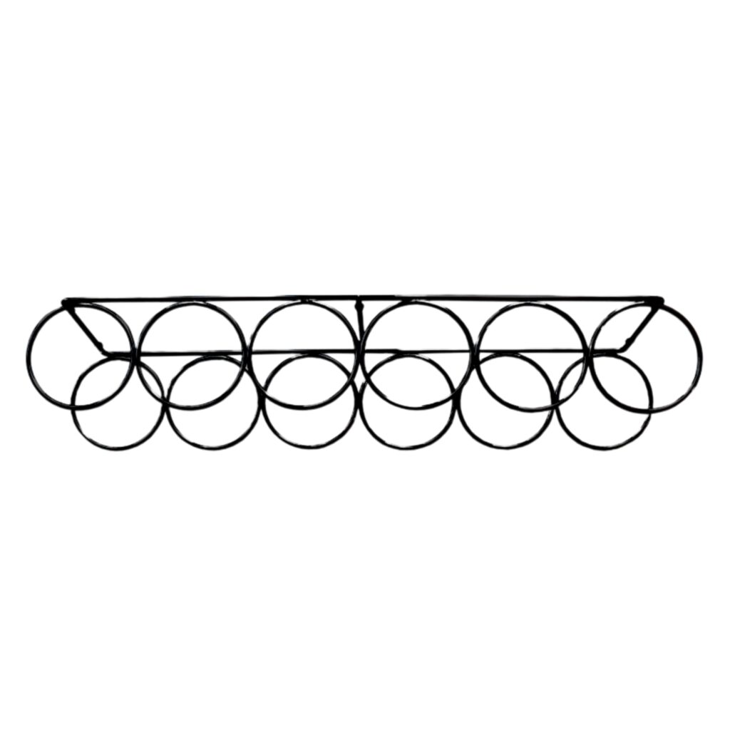ROCO Wine Bottle Holder 6 Ring Matt Black - Premium Hardware from ROCO - Just R 216! Shop now at Securadeal