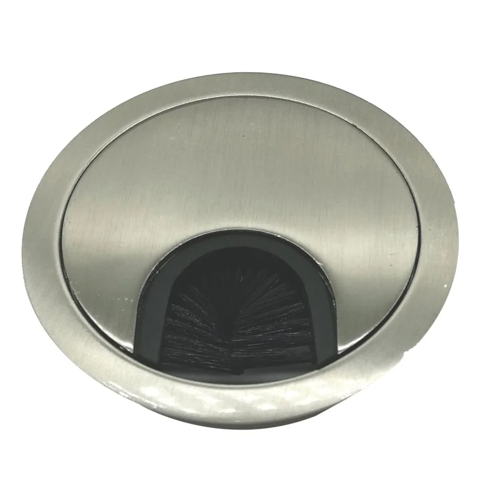 RWMX60BSN | Securadeal Roco Wire Management Steel Round Brushed Satin Nickel 60mm Premium Hardware from Roco Just R 59 Shop Now at Securadeal