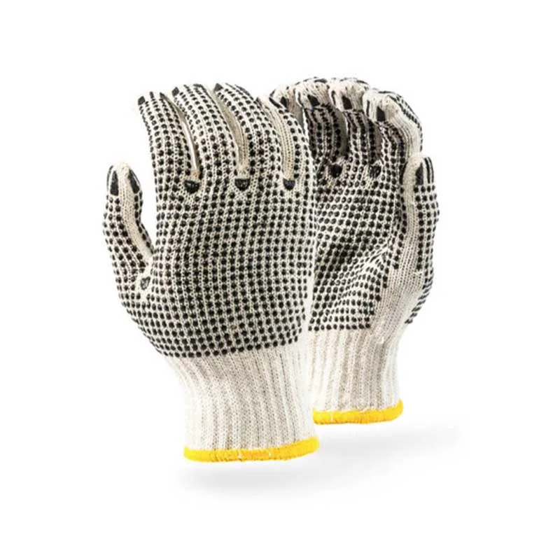 Pioneer Safety Cotton Pvc Polka Double Sided Gloves Enhanced Grip G034   Premium Gloves from Pioneer Safety   Just R 14 Shop Now at Securadeal