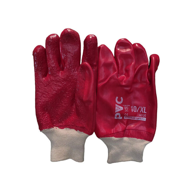 PIONEER SAFETY Gloves PVC Coat Red Extra Heavy Duty Terry Palm Rough Knit Wrist Large - Premium Gloves from Pioneer - Just R 39! Shop now at Securadeal