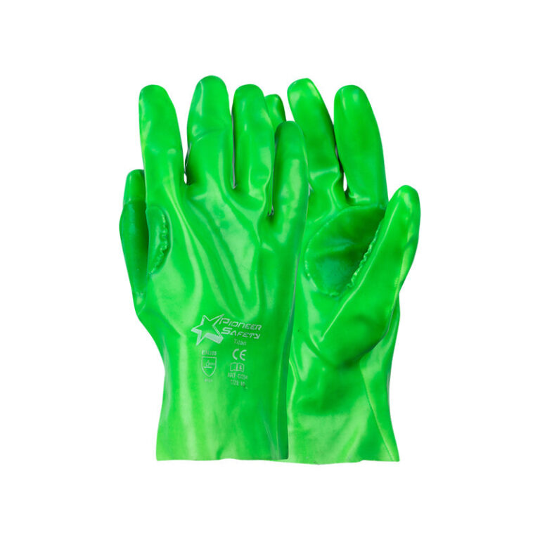 PIONEER SAFETY Gloves PVC Reinforced High Visibility Green 27cm G094 - Premium Gloves from Pioneer Safety - Just R 67! Shop now at Securadeal