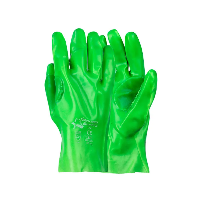 S10212 | Securadeal Pioneer Safety Gloves Pvc Reinforced High Visibility Green 27cm G094 Premium Gloves from Pioneer Safety Just R 67 Shop Now at Securadeal